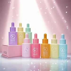 Luxury Yellow Thickness Cylinder Skin Care Essential Oil Serum Bottles 30ml Cosmetic Dropper Glass Bottle with Rubber Dropper - Product Image 3