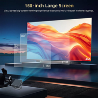 Mini projecteur 400 ANSI Lumens 1080P Full HD compatible 4K, lecteur multimédia domestique, Wifi, BT, projecteurs de films, cinéma intelligent