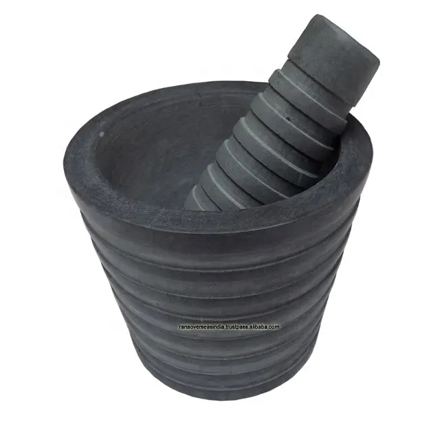 Round Cut Edge Design Soapstone Mortar And Pestle Huge Selling Top Quality Mortar Pestle Set For Medicine Spices Herbs