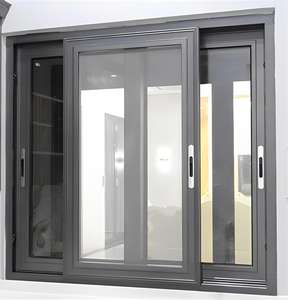 <span class=keywords><strong>Fenêtre</strong></span> <span class=keywords><strong>coulissante</strong></span> en aluminium à double vitrage Alufront NFRC antivol, isolation thermique et acoustique horizontale, 2/3/4 vitrages - Product Image 1