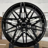 Noir sculpté creux 5 trous 20 21 22 23 pouces Concave alliage à cinq rayons sport pièces de course automobile formation de flux roues de voiture jantes de moyeu