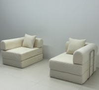Canapé modulaire sectionnel tendance pour salon, gain de place, en tissu velours côtelé, rembourré en mousse compressée sans armature