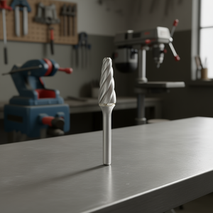 Fresa Rotativa Cónica de Punta Esférica Ttake AB8700, 9.6 mm de Diámetro, 30 mm de Longitud, Corte Z Alu - Product Image 3