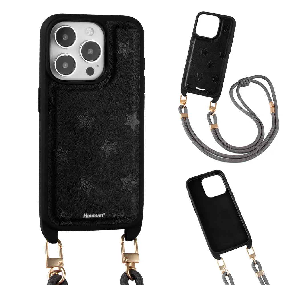 Custom Leather Phone Case Lanyard Hole Can Be Custom Patterned For Iphone 13 14 15 Pro Max Leather Phone Case