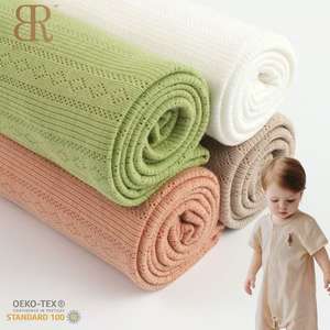 قماش بوران تكستايل قابل للتمدد بنسيج بوينتيل، قماش مضلع محبوك بلون واحد، قماش جاكار عضوي من القطن قابل للتنفس بنسيج بوينتيل - Product Image 1