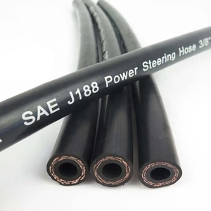 Haute qualité 3/8 pouces SAE J188 tuyau de <span class=keywords><strong>direction</strong></span> <span class=keywords><strong>assistée</strong></span> en caoutchouc noir lisse pour voiture camion prix usine coupe haute pression - Product Image 1