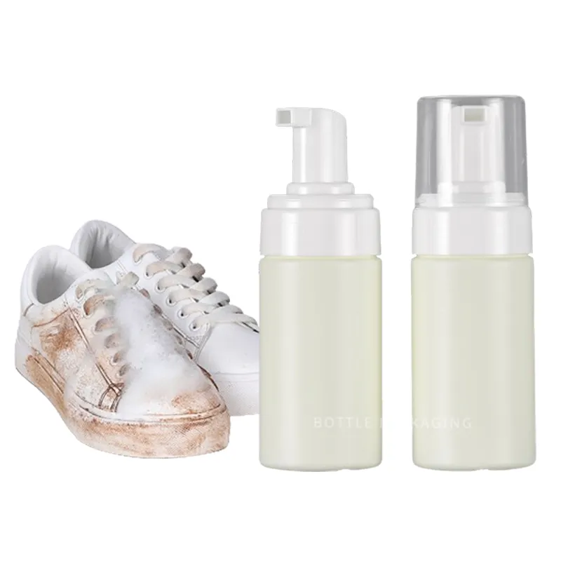 OEM etiqueta privada al por mayor 3 en 1 espuma rica eliminar rápidamente manchas zapatos blancos limpiador 100ml