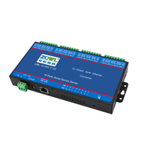 Serveur série industriel PoE opto-isolé à 16 ports |   Module passerelle RS485 vers Ethernet Modbus/MQTT, montage sur rail DIN