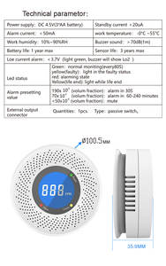 PGST OEM ODM UL2034 Normes CO Alarme Affichage LCD <span class=keywords><strong>Détecteur</strong></span> <span class=keywords><strong>de</strong></span> <span class=keywords><strong>monoxyde</strong></span> <span class=keywords><strong>de</strong></span> <span class=keywords><strong>carbone</strong></span> pour la maison Chambre Cuisine - Product Image 6