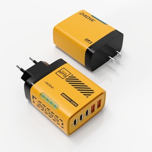 Cargador Rápido USB Tipo-C de 240W con 5 Puertos, Enchufe EU/US/UK, Luz LED, <span class=keywords><strong>Adaptador</strong></span> de <span class=keywords><strong>Corriente</strong></span> de Escritorio 2026 para <span class=keywords><strong>iPhone</strong></span> 17, 16, 15, <span class=keywords><strong>13</strong></span>, 12 <span class=keywords><strong>Pro</strong></span> <span class=keywords><strong>Max</strong></span> - Product Image 1