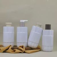 Nouveau vide 300ml 500ml 800ml rose mat PET plastique Lotion shampooing pompe bouteille emballage cosmétique
