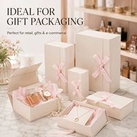 Boîte cadeau en papier personnalisée OEM, boîte d'emballage pliable écologique pour les fêtes, les mariages et les anniversaires
