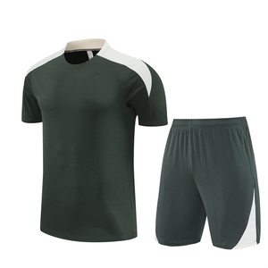 Tenues de football d'été, ensemble d'entraînement à manches courtes, maillot 25/26, polyester respirant, séchage rapide, col rond, unisexe - Product Image 4