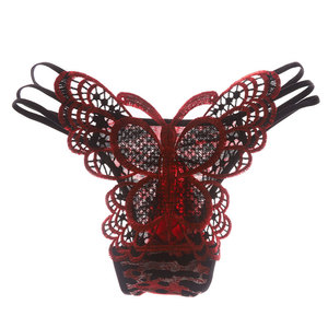 Men's Sexy Underwear With Penis Sleeve 3D Butterfly Embroidery Low Rise Hollowed Out Crotchless Briefs Cotton Lining - Product Image 3