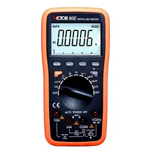 VICTOR 86E Multimeter Digital Rentang Otomatis 22000 Hitungan 4 1/2 Digital True RMS Multimeter dengan Grafik Bar Antarmuka USB