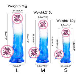 Kadınlar için Yapay Penis Seks Oyuncağı Doğal Kauçuk Renkli Yapay Anal Farklı Boyutlarda Zevk İçin - Product Image 4