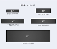 Pantalla Táctil LCD Ultra Ancha de 24 Pulgadas de Alto Contraste Personalizada con Soporte de Piso y Sistema Operativo Android para Señalización Digital en Tiendas Minoristas