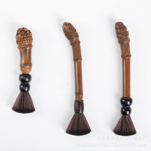 Cepillo para tetera de raíz de bambú con cerdas suaves, accesorio para la ceremonia del té, limpieza del hogar - Product Image 1