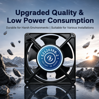 Industrieller Geräuscharmer 220V AC Axialventilator mit Aluminiumlegierungsflügeln und Kugellager für Serverschrank-Belüftung