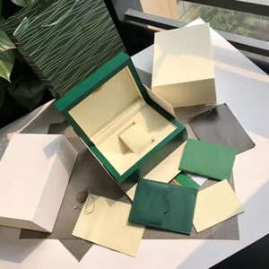 New Chất lượng cao Thiết kế chính cho tùy chỉnh mới nhất Top da sang trọng bằng gỗ màu xanh lá cây hàng tồn kho hộp đồng hồ - Product Image 5