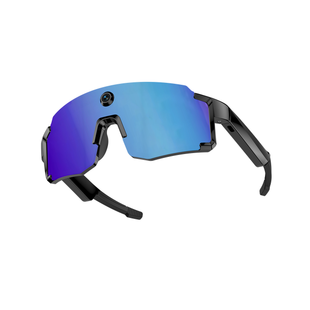 Smart Sports Glasses, 800W Pixel Anti-shake Camera 300mAh Battery ENC Dual Mic + Bone Conduction for Outdoor Riding