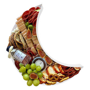 12" Fillable Recyclable Cardboard EID Ramanda Food Charcuterie Tray Crescent Moon Box <strong>Sweets</strong> <strong>Packaging</strong> - Product Image 3