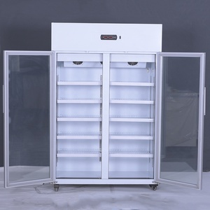 8 Đến 20 Độ Kích Thước Lớn 2 Cửa Kính Tủ Lạnh Dược Phẩm Cho Bệnh Viện Lạnh Bán Hàng - Product Image 5