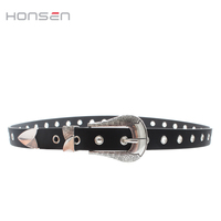 Ceinture pour dames personnalisée en gros Ceinture de style métal sauvage