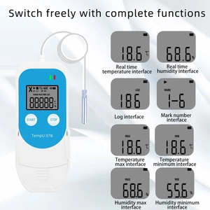 TempU7B <b>Temperature</b> & Humidity Recorder LCD Display <b>Data</b> <b>Logger</b> with Alarm & Press-to-Start for Cold Chain Transportation - Product Image 5