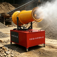 Canon à brouillard mobile portatif, portée 60 m, pour la suppression de la poussière et la protection anti-corrosion des stockages de minerai de fer / charbon, conception anti-corrosion