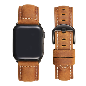 <span class=keywords><strong>Bracelet</strong></span> de remplacement rétro en cuir véritable pour <span class=keywords><strong>Apple</strong></span> <span class=keywords><strong>Watch</strong></span> Series 9 <span class=keywords><strong>8</strong></span> 7 6 5 pour Iwatch Belt - Product Image 1
