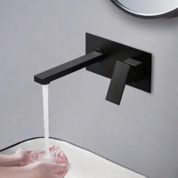 Robinet Mitigeur Thermostatique Mural en Laiton et Céramique pour Lavabo, Eau Chaude et Froide, Prix Usine
