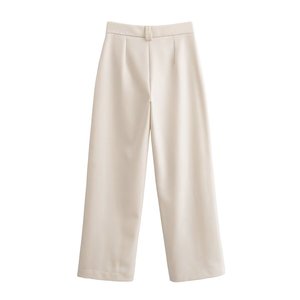 Womens Spring Elegant Double Breasted Blazer Straight Leg Pants <strong>Suit</strong> <strong>Ladies</strong> Office Business Casual Two Piece Set Formal Workwear - Product Image 4