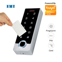 Lector de teclado con Control de acceso independiente, aplicación Tuya, WiFi, IP68, impermeable, pantalla táctil inteligente, biométrico, huella dactilar, RFID