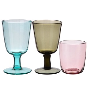 Commercio all'ingrosso personalizzato bar party creativo vintage rosa colorato <span class=keywords><strong>blu</strong></span> tazza di tè set calici per il vino <span class=keywords><strong>calice</strong></span> per il regalo - Product Image 2