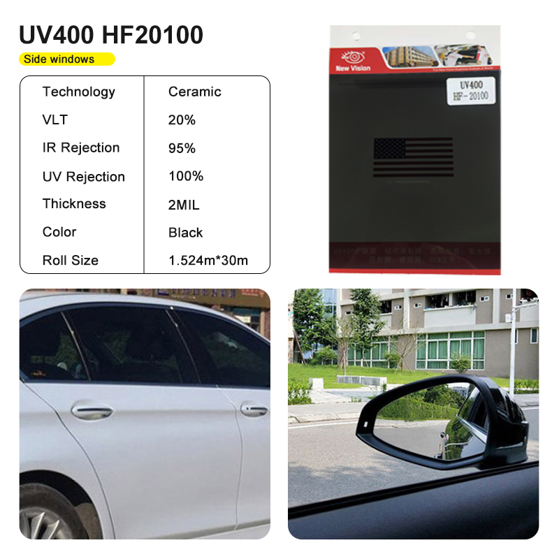Pellicola ceramica nano UV400, 20% vlt