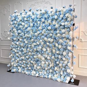 Panneau mural de fleurs artificielles en direct d'usine, design emboîtable, pour une installation facile - Product Image 1