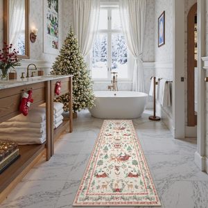 Faux Cashmere <span class=keywords><strong>cucina</strong></span> lavabile bagno <span class=keywords><strong>tappeto</strong></span> Runner morbido decorazioni per le vacanze per ingresso 2x6 ft <span class=keywords><strong>Beige</strong></span> natale Runner <span class=keywords><strong>tappeto</strong></span> - Product Image 4