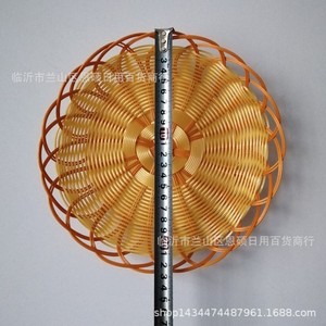 Round Fruit Plate 24cm Orange Imitation Rattan <b>Basket</b> Household Storage <b>Basket</b> Hot Pot <b>Vegetable</b> <b>Basket</b> - Product Image 1