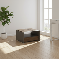 Table basse modulaire carrée en bois haut de gamme pour salon et bureau