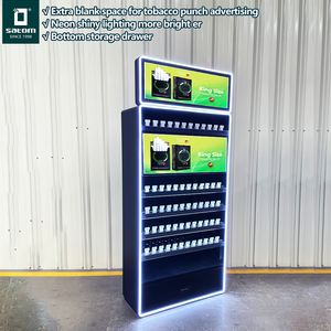 Présentoir à tabac sans fumée grande taille en métal avec double boîte lumineuse pour magasins de tabac et stations-service - Product Image 5