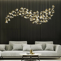 Lustre suspendu à hauteur réglable, lumière blanche neutre, haute fiabilité, en métal et verre, personnalisable, pour villa, salon, loft