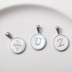 उच्च गुणवत्ता वर्णमाला पत्र लटकन खोल सतह चांदी प्रारंभिक स्टेनलेस स्टील लटकन - Product Image 6