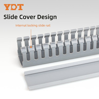 Goulotte de câblage en PVC, gaine de câblage ignifuge de type ouvert, chemin de câbles en plastique à montage en surface pour la gestion des câbles d'armoires