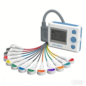 Moniteur <span class=keywords><strong>ECG</strong></span> ambulatoire Mini <span class=keywords><strong>Holter</strong></span> 12 dérivations alimenté par piles AAA pour enregistrement continu 24h Manhua MH02-1204 - Product Image 3