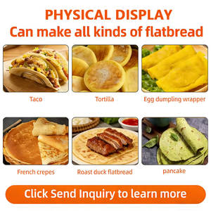 Máquina para Hacer Pan Pita Duradera, Máquina para Hacer Tortillas de Maíz, Máquina Multifuncional para Hacer Arepas, Tortillas y Naan para Restaurante - Product Image 4