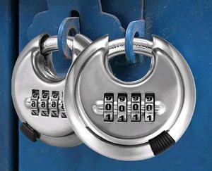 <span class=keywords><strong>Cadenas</strong></span> <span class=keywords><strong>à</strong></span> disque <span class=keywords><strong>à</strong></span> combinaison <span class=keywords><strong>à</strong></span> 4 chiffres en acier inoxydable avec anse en acier trempé pour casier, salle de sport, portail extérieur - Product Image 2