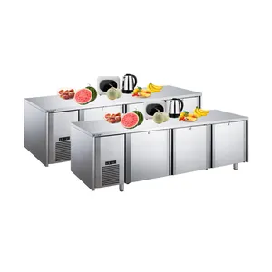 1480L Factory Direct Sale 3 Solid Door Upright Stainless Steel Snack Commercial Freezer Refrigeration Equipment For Restaurant