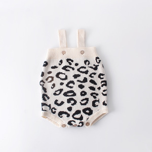 Abbigliamento per neonati 2025 0-2 anni completi per bambine cappotto con grano leopardato + abiti da arrampicata da due pezzi maglioni da bambina - Product Image 3