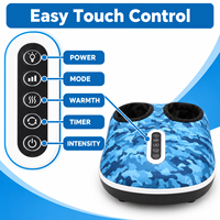 Appareil de massage des pieds Shiatsu portable, machine électrique à rouleaux pour les jambes et les mollets avec chaleur infrarouge, vibrations et compression d'air chauffante